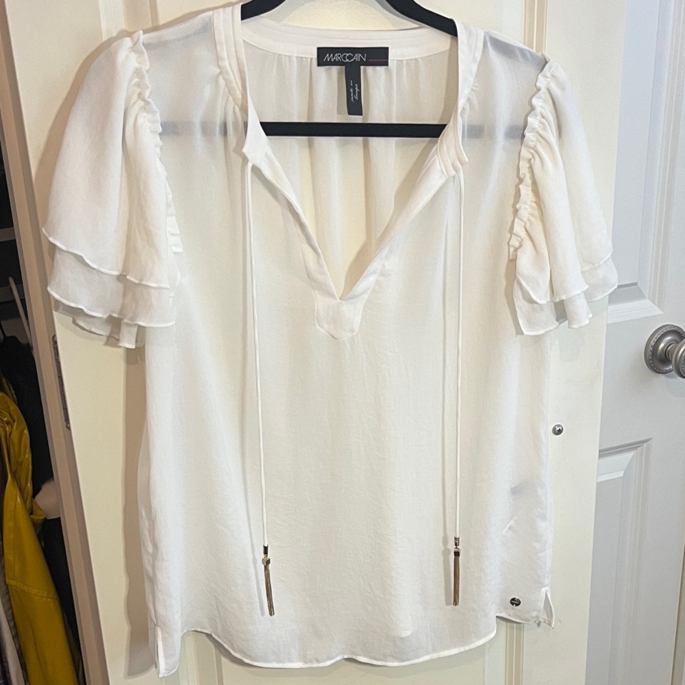 Marc Cain Blouse with Ruffle Sleeves